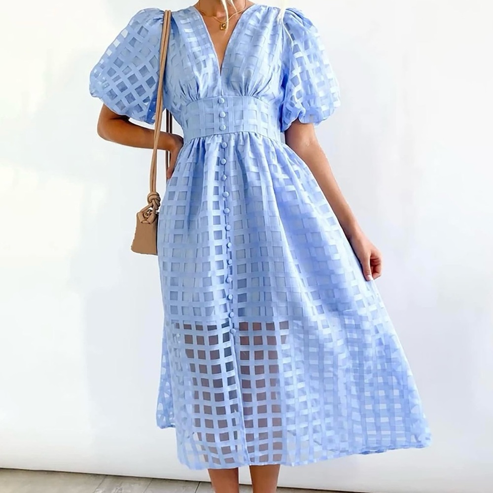 NWT Light Blue Midi Dress